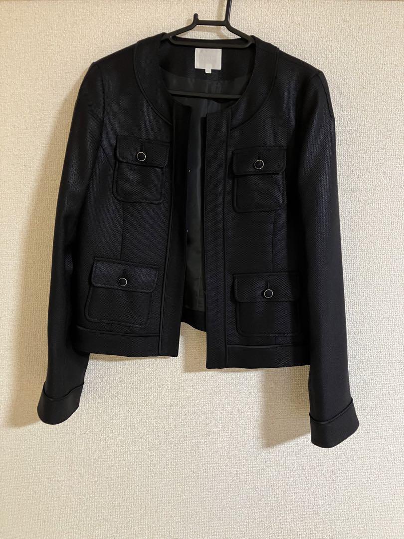 【自由区】【新品•未使用】ノーカラージャケット サイズ40 自由区 ジャケット ノーカラージャケット 「XSサイズ〜/洗える