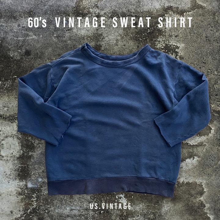 60s Vintage Sweat Shirt / CutOff 七分袖 ナス紺 - メルカリ 60s Vintage Sweat Shirt / CutOff 七分袖 ナス紺 - メルカリ