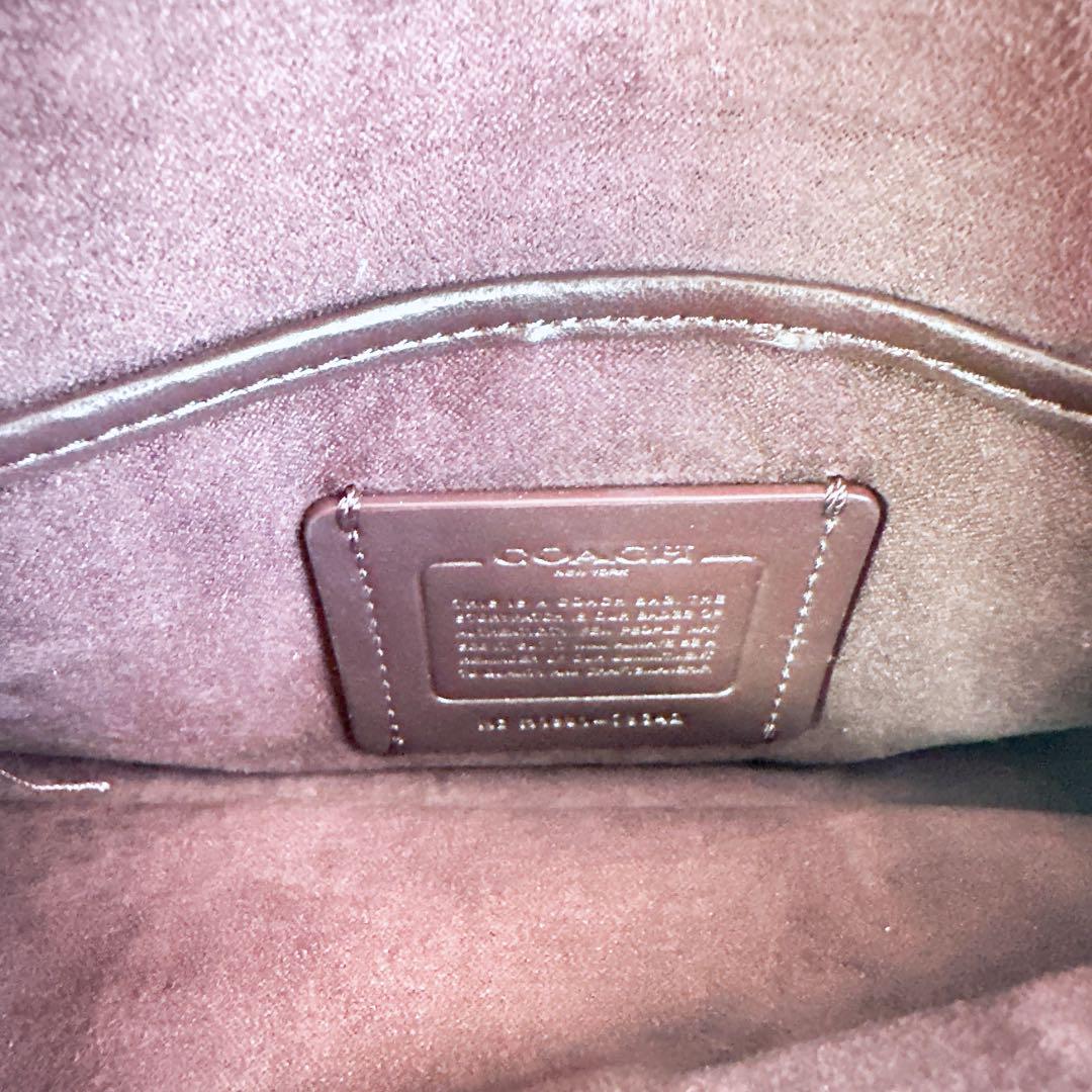 【Muさま】coach タビーショルダーバッグ 2way ゴール ド金具 レザー