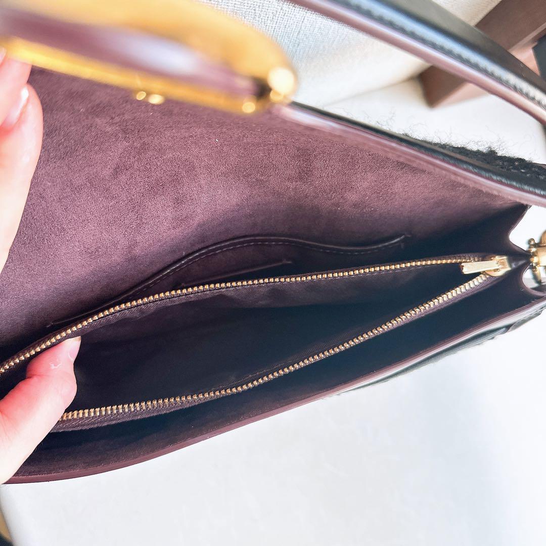【Muさま】coach タビーショルダーバッグ 2way ゴール ド金具 レザー