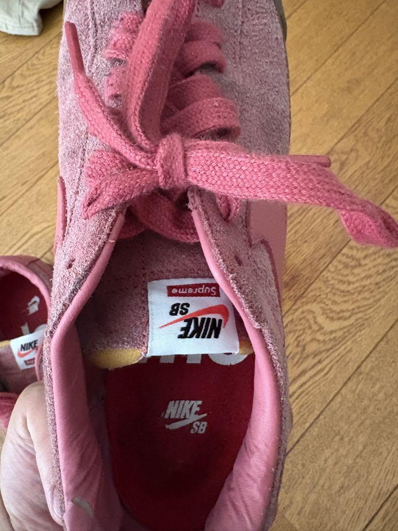 3時間限定価格 NIKE Supreme NIKESB ピンク レア Nike SB Supreme ピンク スニーカー - メルカリ