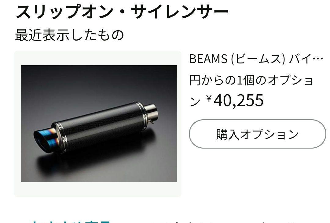 BEAMS　カーボンマフラー汎用　Φ60.5