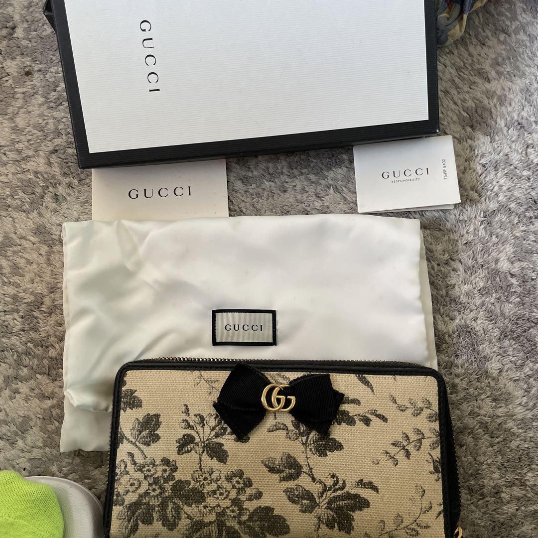 日本限定GUCCIリボン長財布