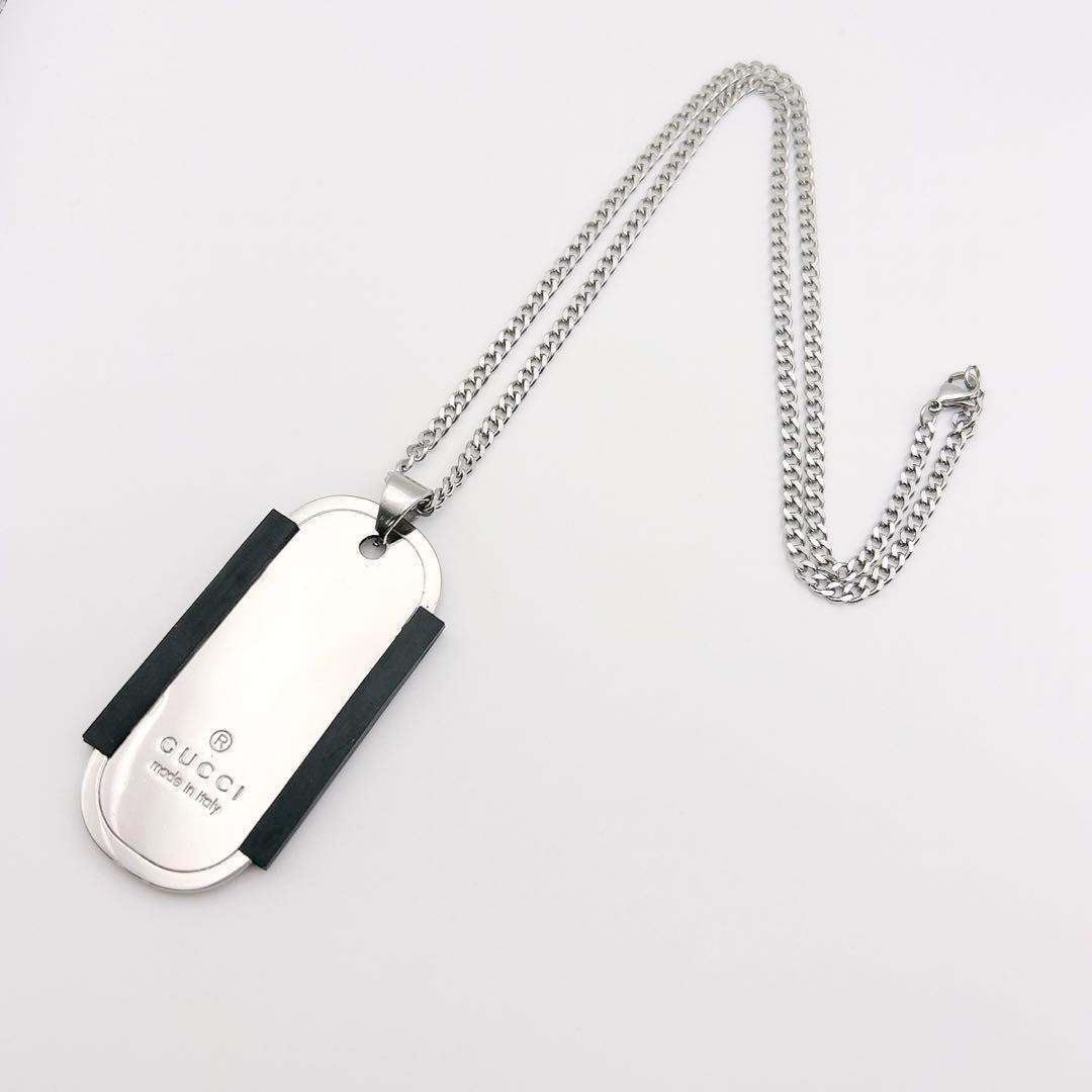 2477-1 人気✨ GUCCI ネックレス ロゴ 希少