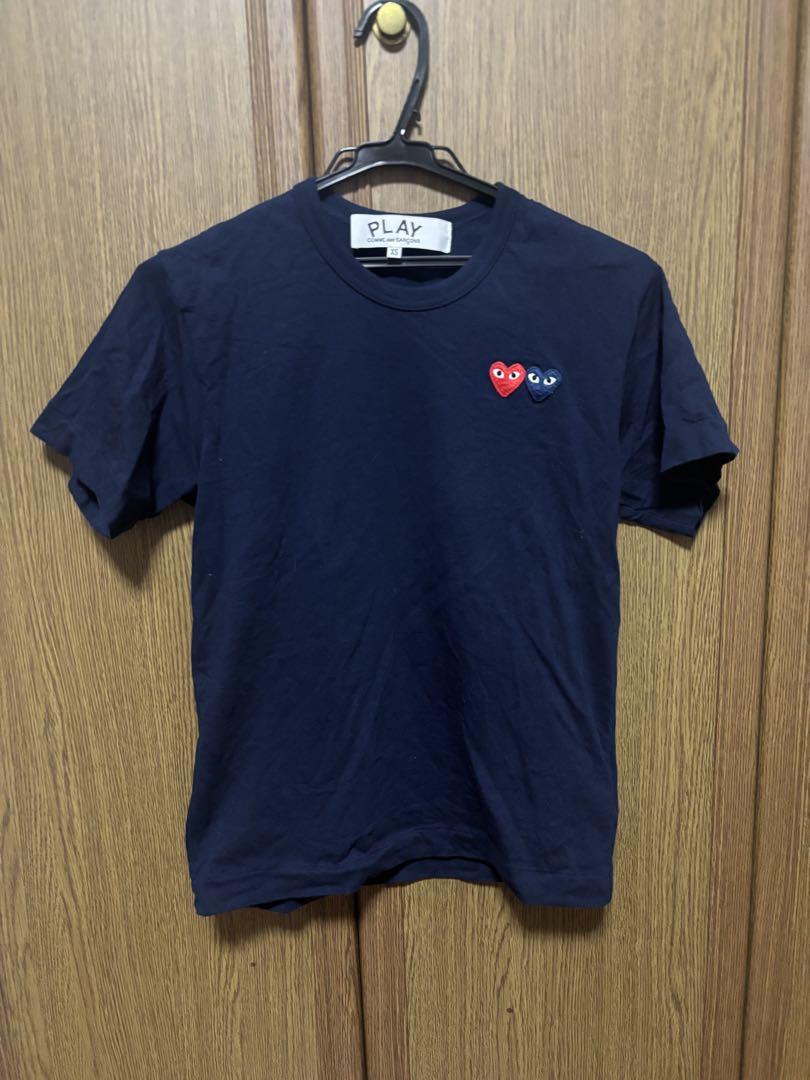 コムデギャルソンプレイ　ネイビー 半袖Tシャツ　XS
