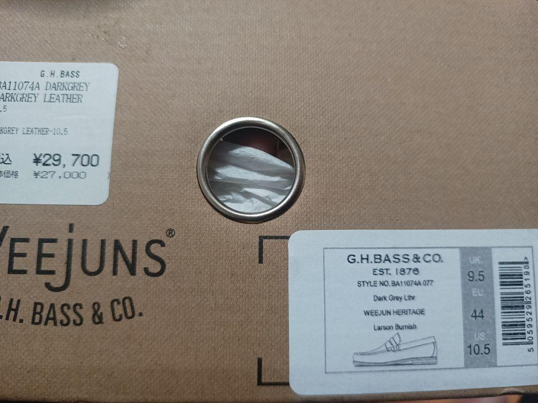 新品 G.H.BAS コインローファー ダークグレー Larson 28.5cm 画像6
