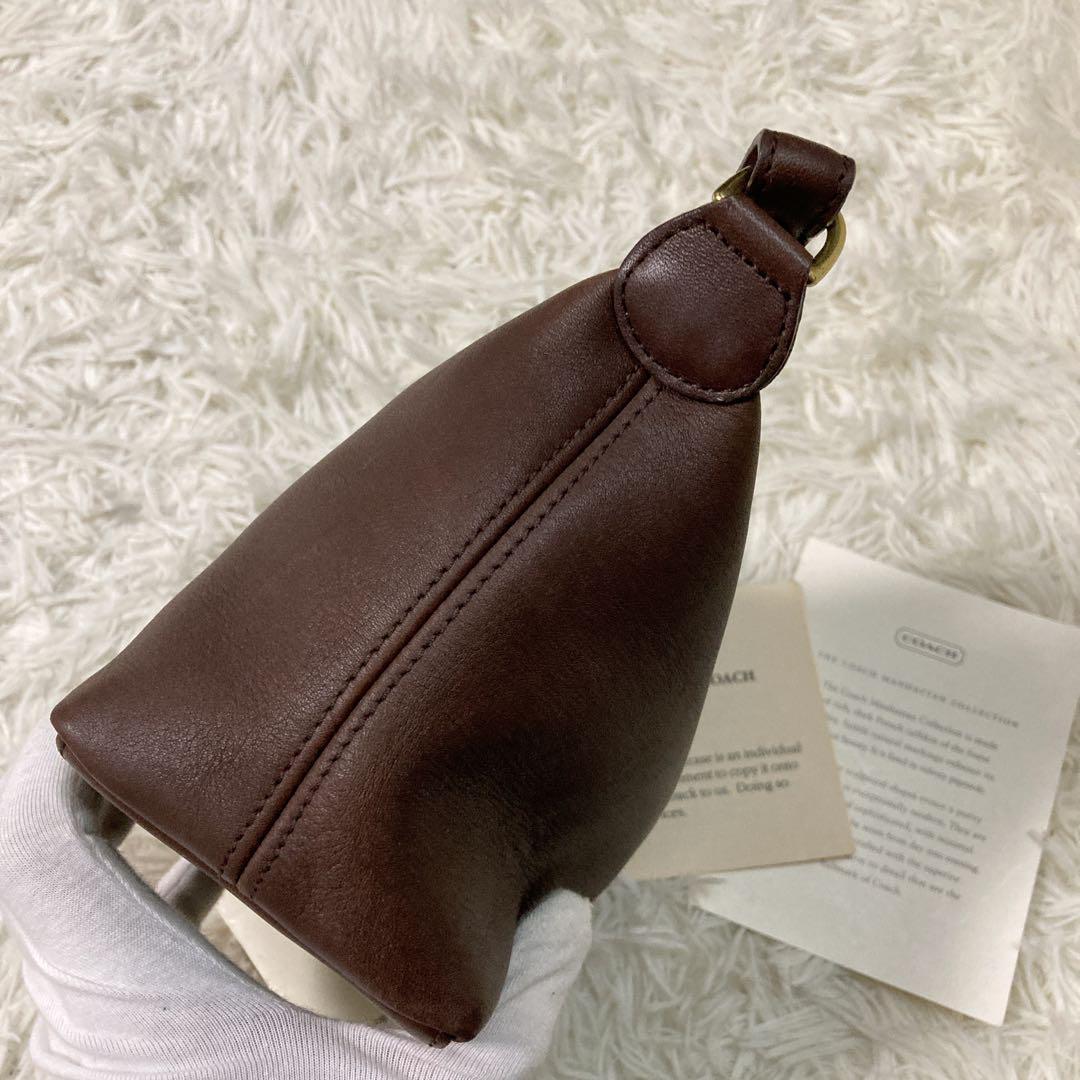 【超お買い得！】 極美品 vintage 茶 バニティ アクセサリーポーチ old coach バッグ