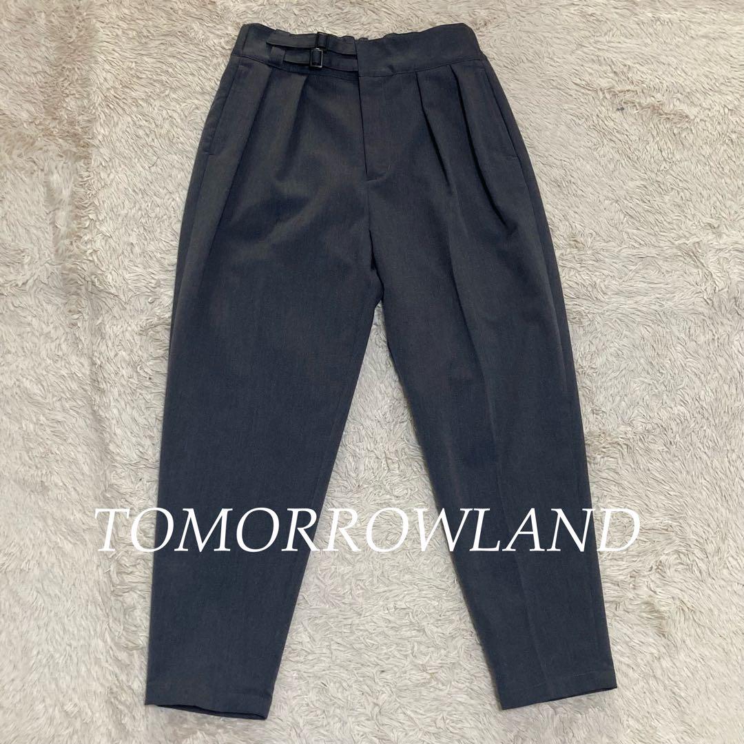 TOMORROWLAND グルカパンツ ベルトレス 2タック ダークグレー