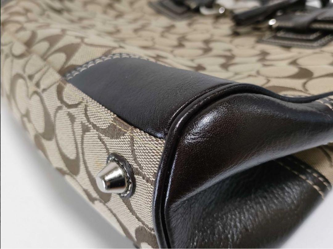 美品】COACHコーチ ハンプトンズ キャリーオール シグネチャー