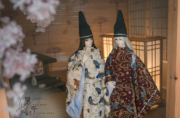 WY68 BJD ドール衣装 狩衣 指貫 5点セット