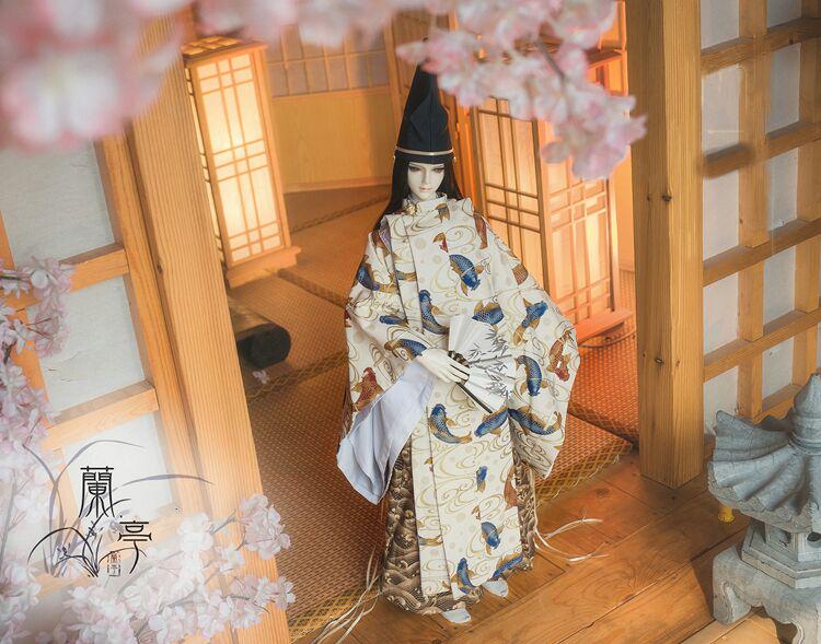 WY68 BJD ドール衣装 狩衣 指貫 5点セット
