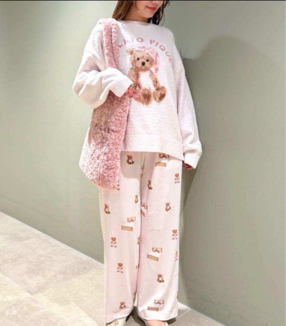 ジェラートピケ　good night bear ロンT&ロングパンツ