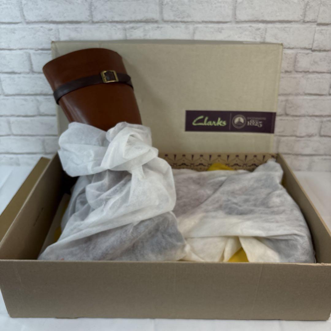 Clarks クラークス ロングブーツ キャメル 茶色 レザー調 箱付き