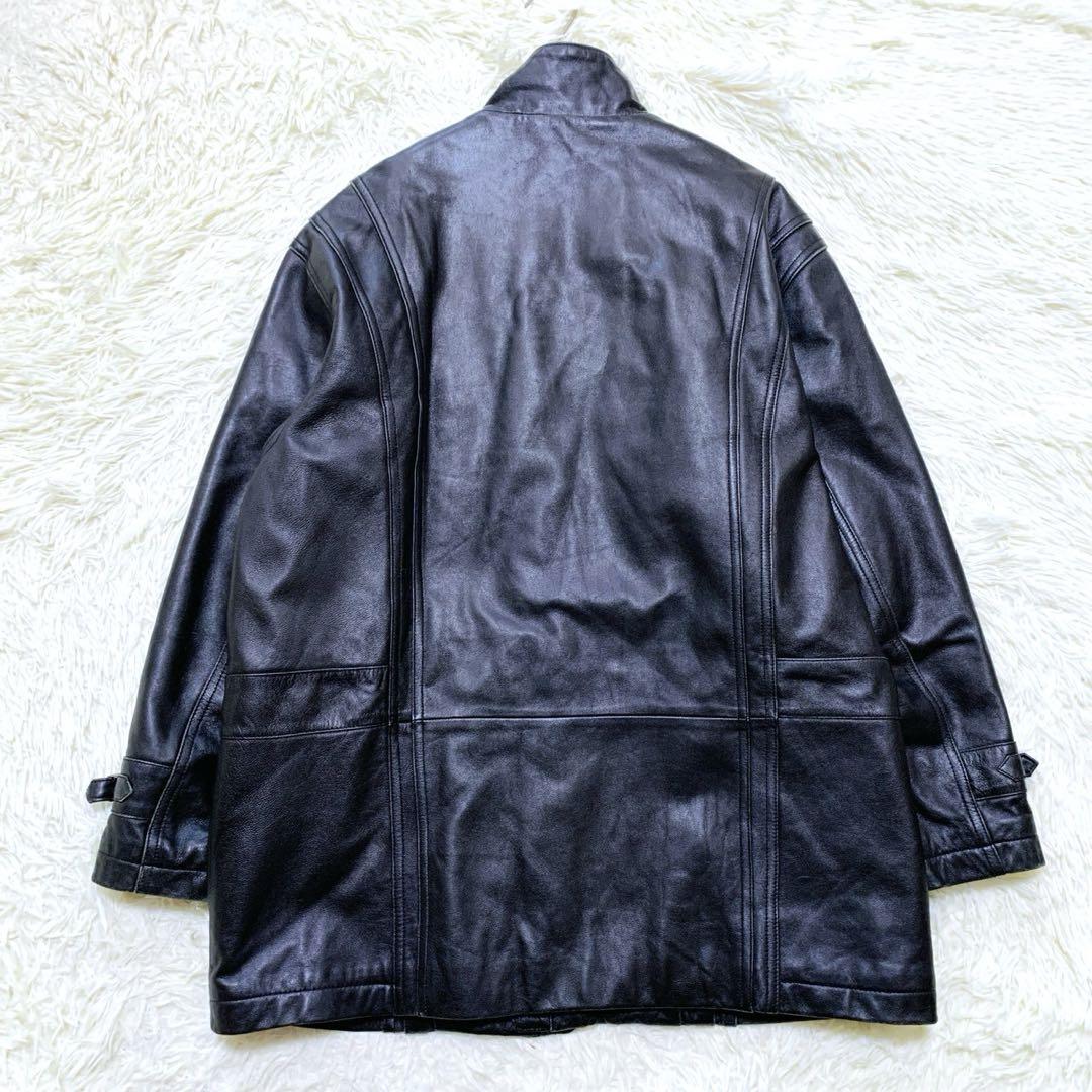 【スーペリア】レザージャケット(48)羊革 キルティング ヴィンテージ ブラック icie-uai.com