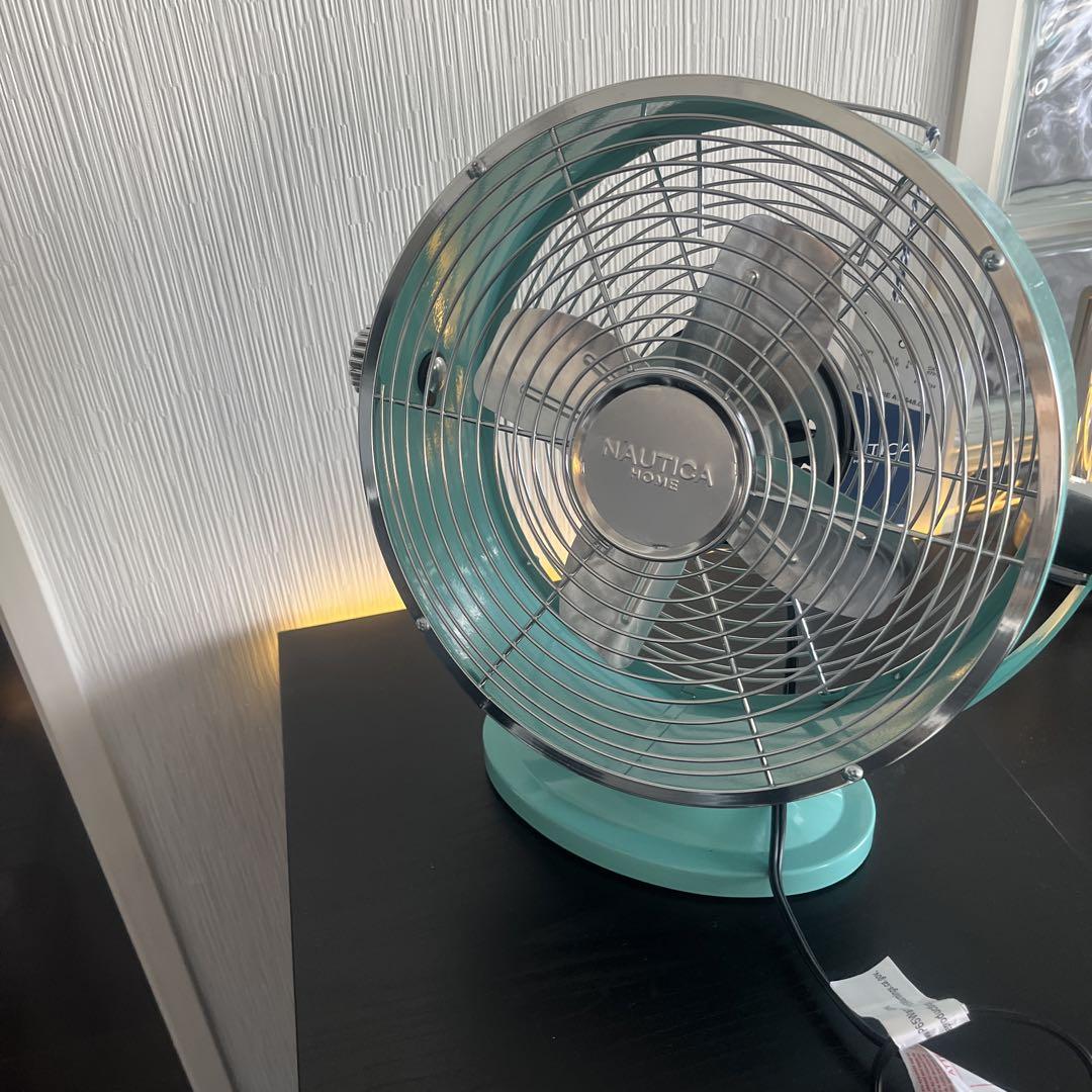 新品NAUTICA HOME 扇風機 ターコイズ　レトロ　日本未上陸　ラルフ 新品NAUTICA HOME 扇風機 ターコイズ レトロ 日本未上陸 扇風機