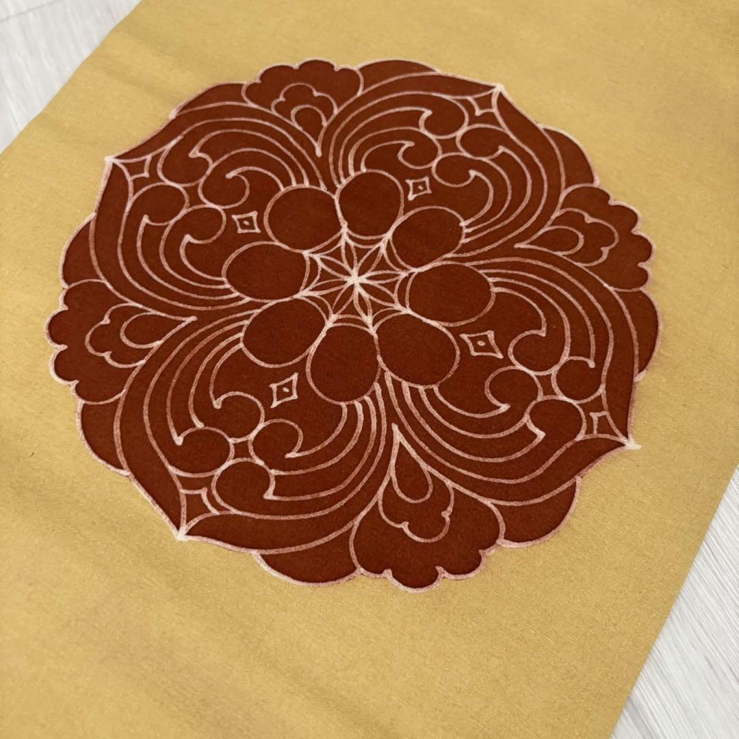 新入荷 作家物 名古屋帯 柔らかい紬地に上品な染め 九寸 正絹 AO-3980 着物・浴衣
