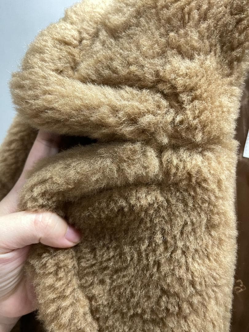 MAX MARAベージュ ファー ロングコート