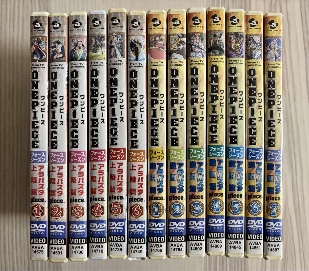 ONE PIECE　4thシーズンアラバスタ篇　ＤＶＤ　１３巻セット① ワンピース アラバスタの次 特典付 ONE PIECE 第4シーズン DVD