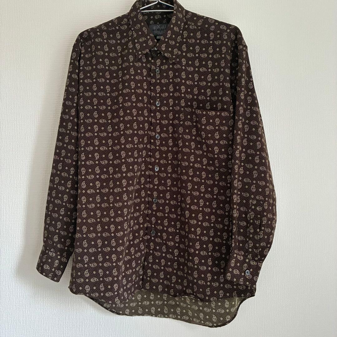 VINTAGE Dark-colored paisley shirtM VINTAGE