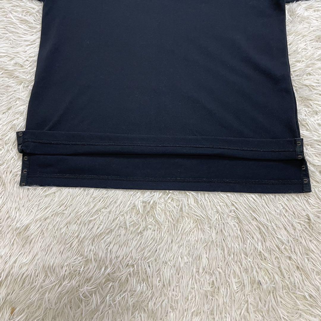美品 フレッドペリー ポロシャツ ブラック×イエローライン Lサイズ