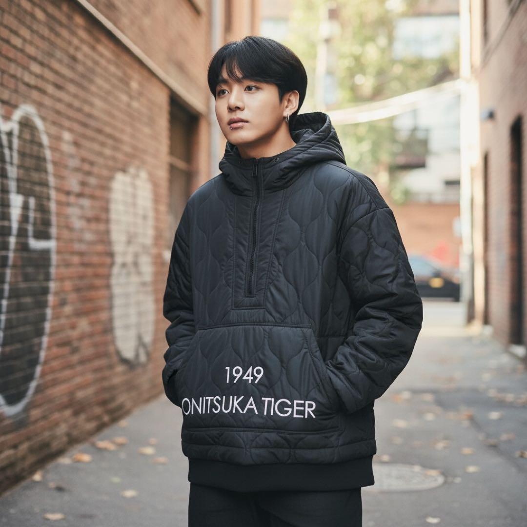 ONITSUKA TIGER キルティング アノラックパーカー LL Onitsuka Tiger