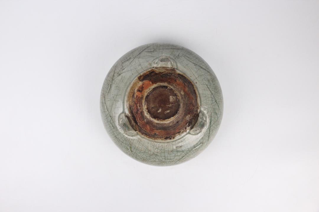 時代 天龍寺青磁 香炉 唐物 中国美術 七官青磁 大香炉 台付JL21-12 画像8