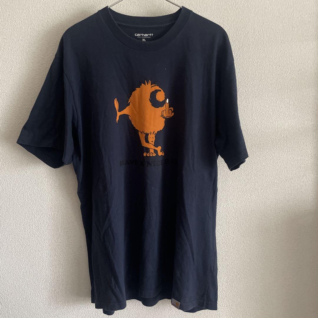 カーハート/have a nice dayTシャツ/ネイビー