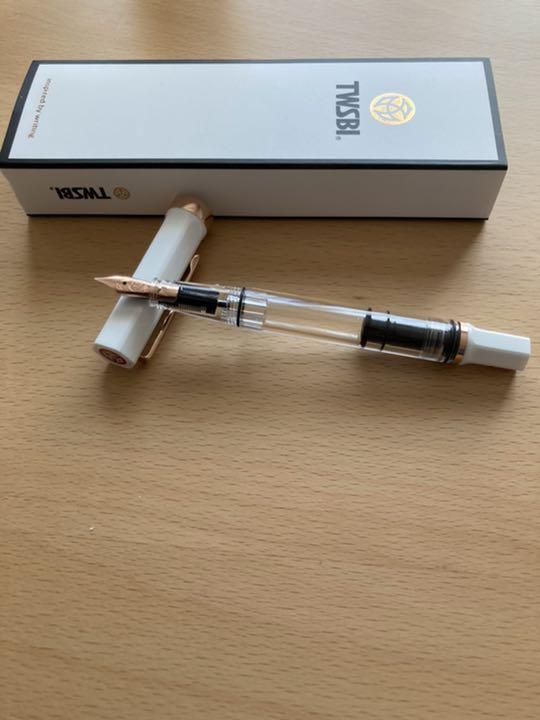 万年筆 ECO エコ ホワイト ローズゴールド TZ5pj-m46266261446 F細字 TWSBI ツイスビー 最新品お得
