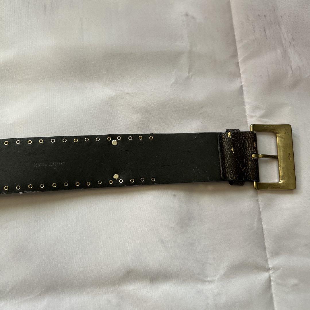 GIANNI VERSACE Italy 革 ベルト メデューサ vintage