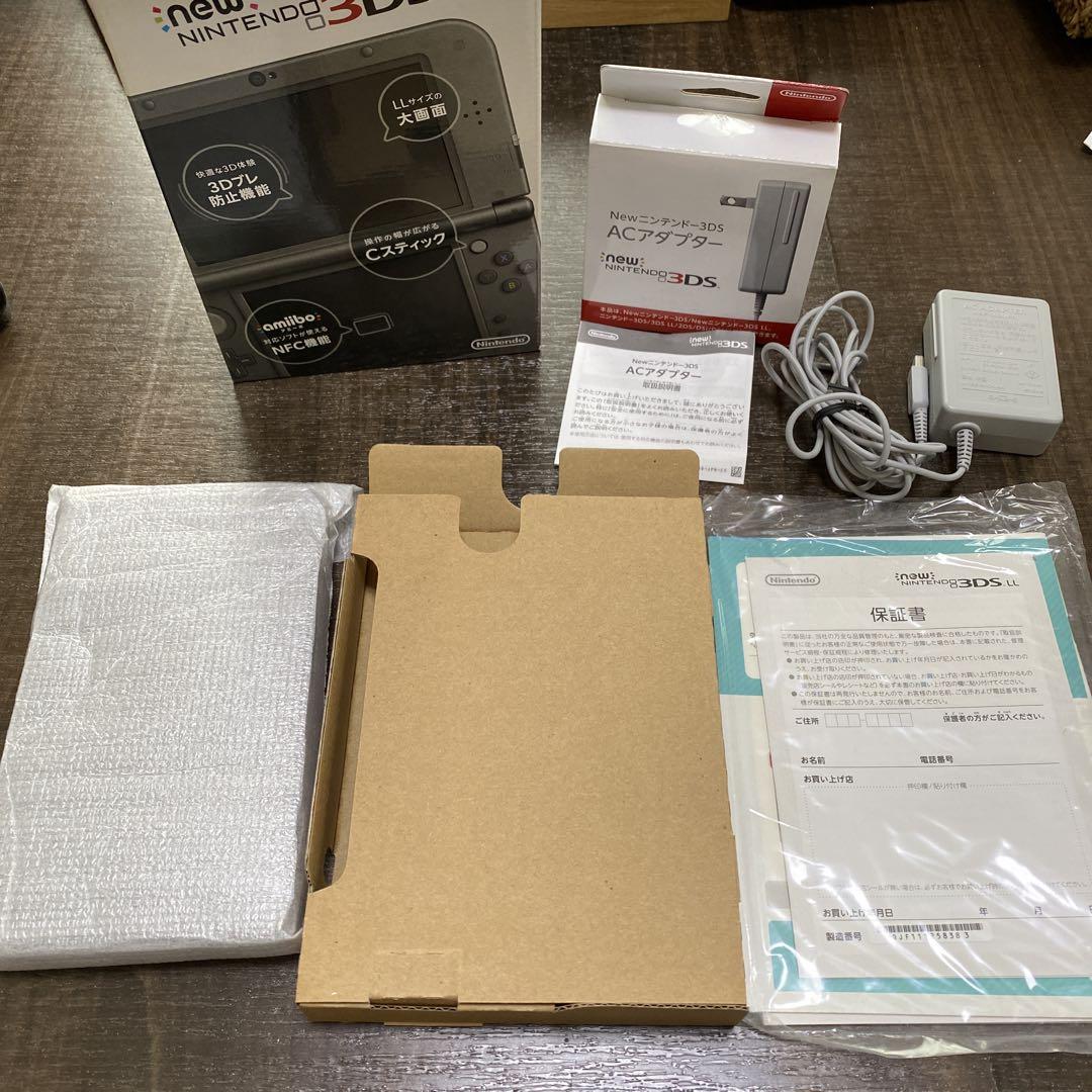 箱・取説付】 Newニンテンドー3DSLL メタリックブラック 充電器