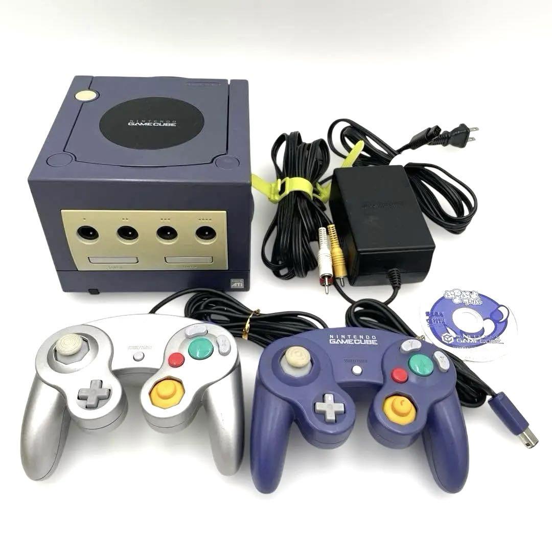 動作確認済】すぐ遊べる！ゲームキューブ 本体 パープル