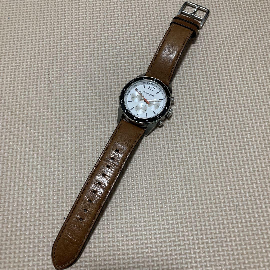コーチレザーベルト腕時計