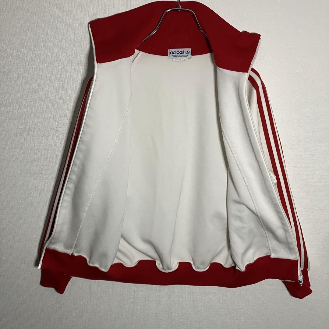 【70s 80s adidas 即売モデル デサント 白 赤】