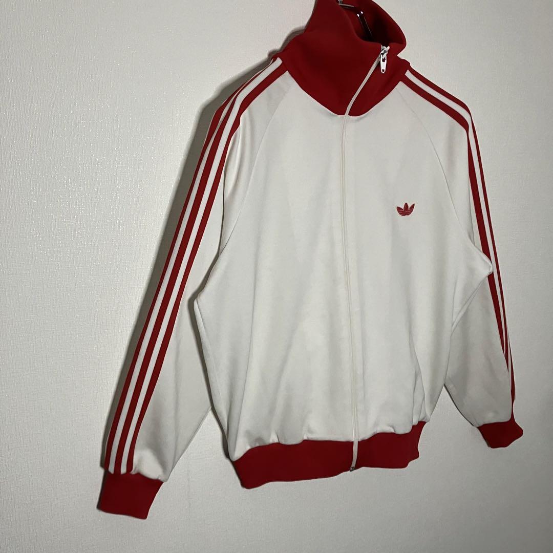 【70s 80s adidas 即売モデル デサント 白 赤】