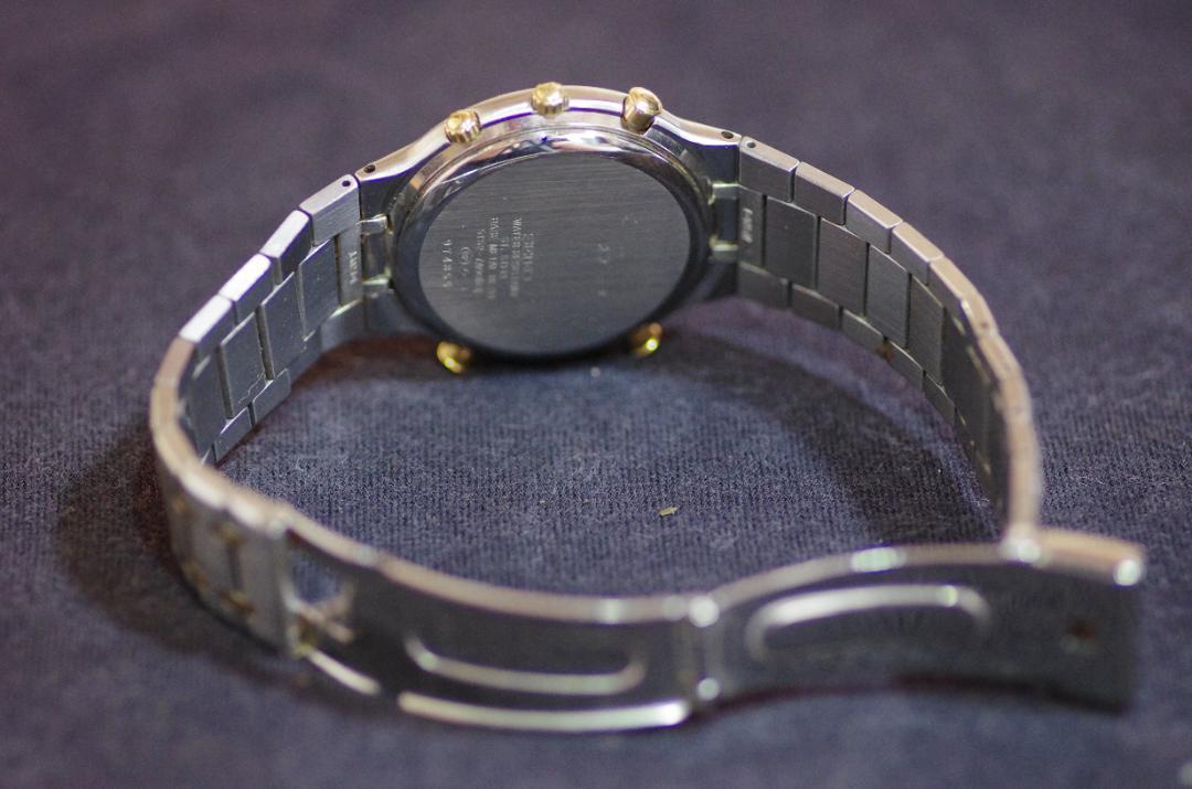 SEIKO ワールドタイム シルバー/ゴールド　5T52-7A00　電池交換済み