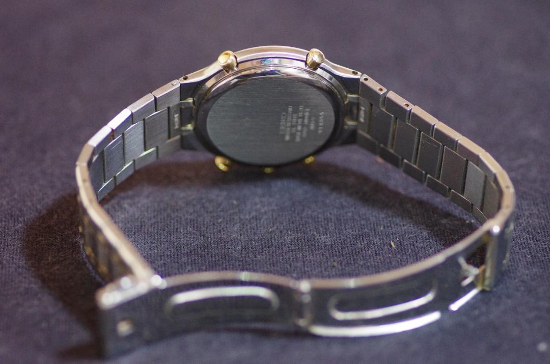 【福袋セール】 SEIKO 電池交換済み 5T52-7A00 シルバー/ゴールド ワールドタイム 時計