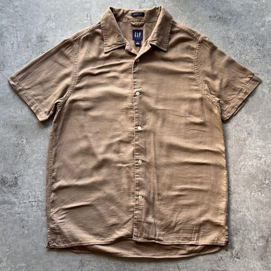 90s 00s OLDGAP 開襟 オープンカラー 半袖シャツ コットンメッシュ