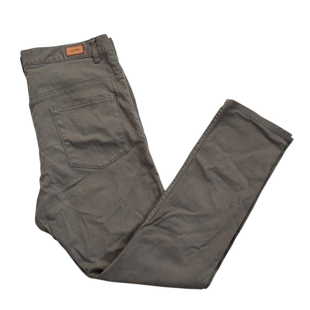 BEAMS ビームス スキニーグレー サタンスキニー メンズ Lサイズ