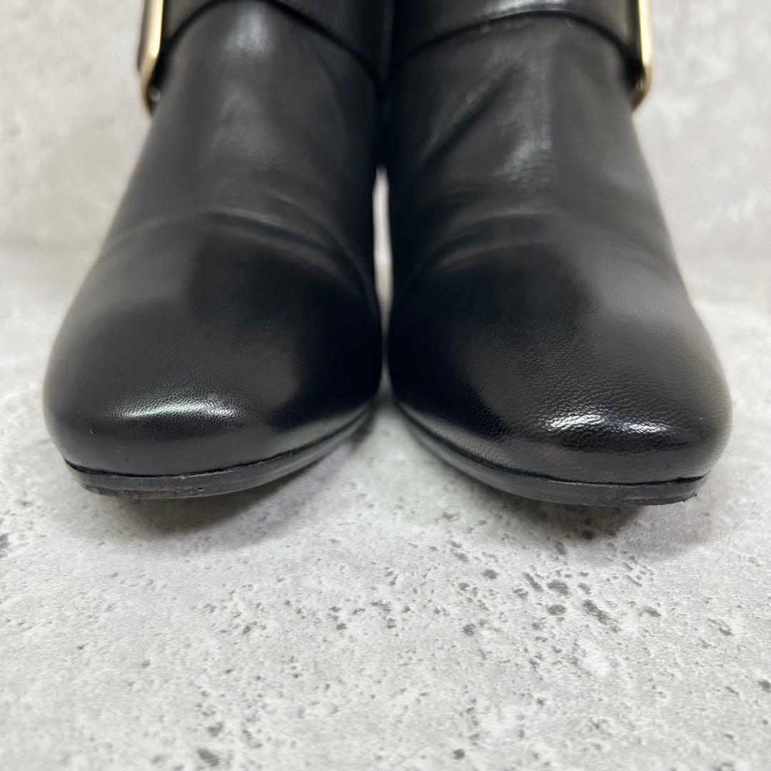 FABIO RUSCONI ショートブーツ 24.0 サイドジップ レザー