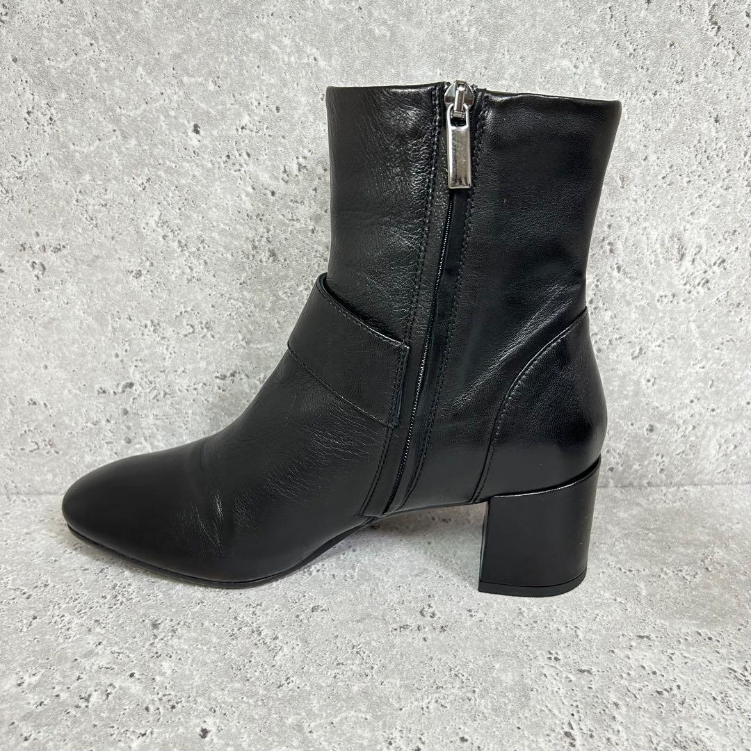 FABIO RUSCONI ショートブーツ 24.0 サイドジップ レザー