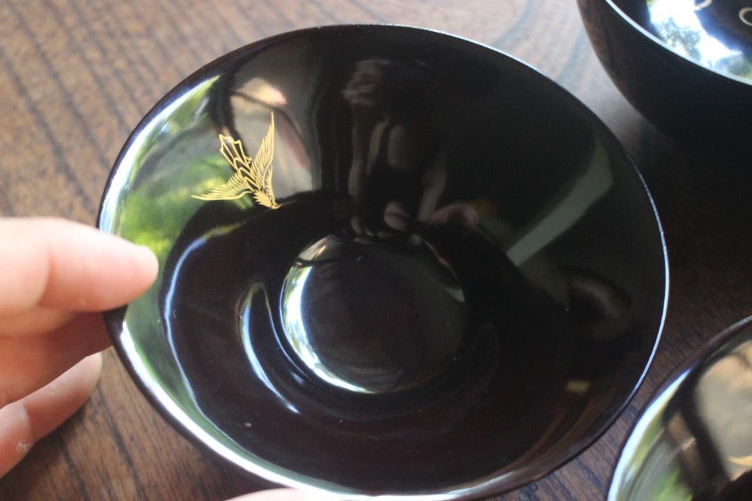 時代逸品！優美な一富士二鷹三茄子蒔絵の映えるお椀2点（検