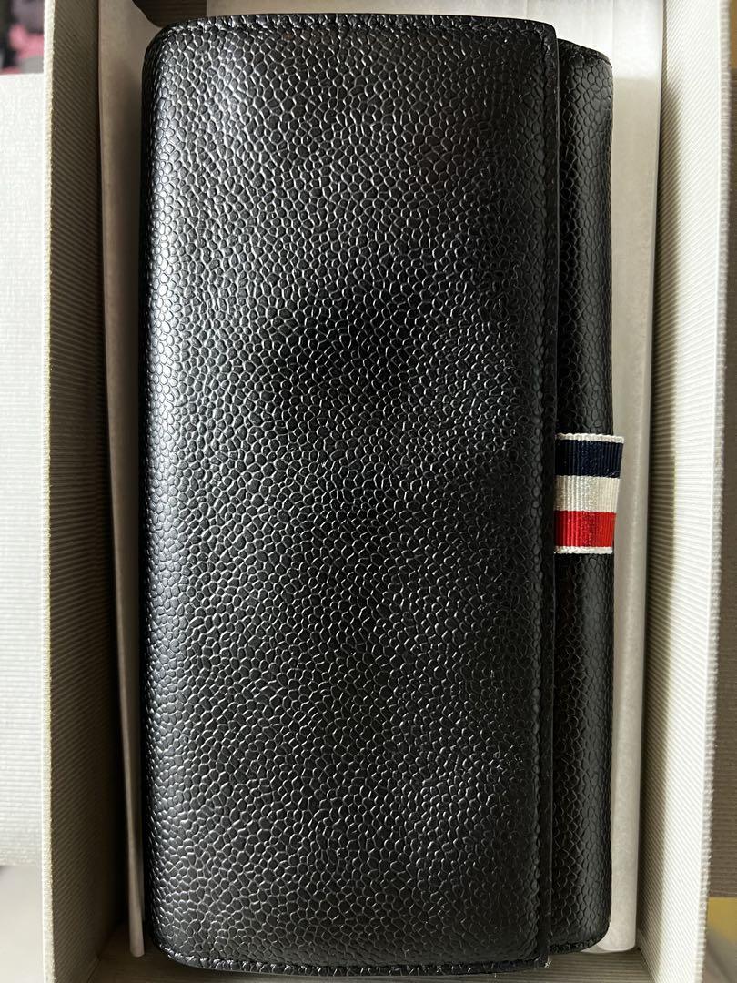 ★THOM BROWNE★コインポケット 二つ折り財布 THOM BROWNE 二つ折り財布 ブラック