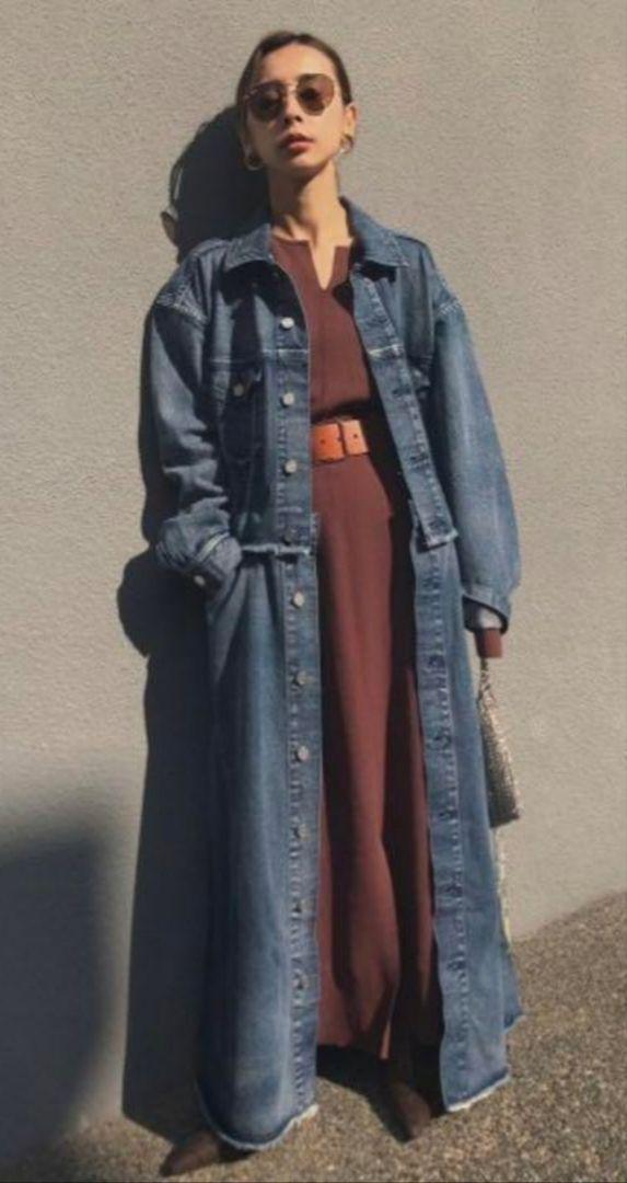 Ameri VINTAGE 4WAY DENIM DRESS COAT | eBay