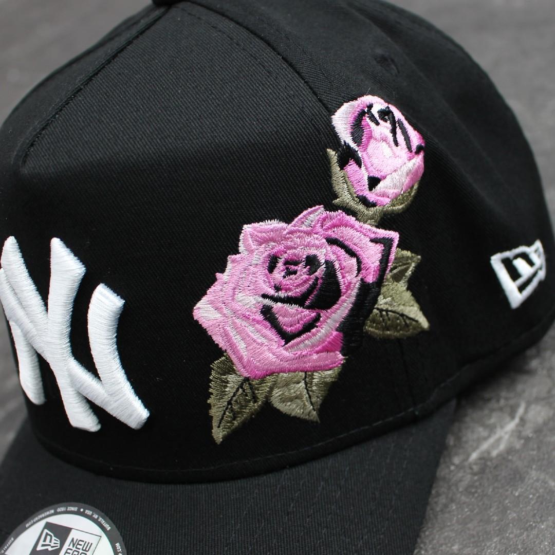 海外モデル NEW ERA NY ヤンキース ピンク ローズ キャップ