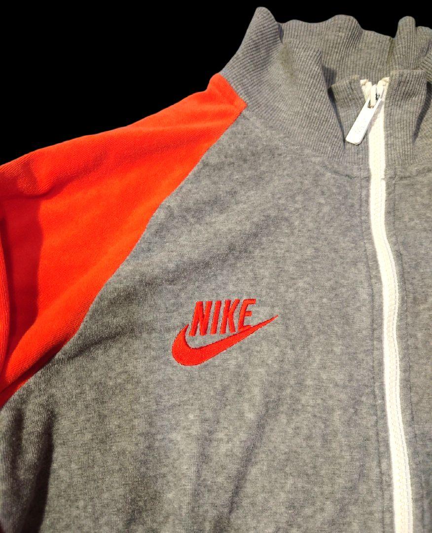 激レア　00s　NIKE　風車　ロゴ刺繍　パイル地トラックジャケット　L