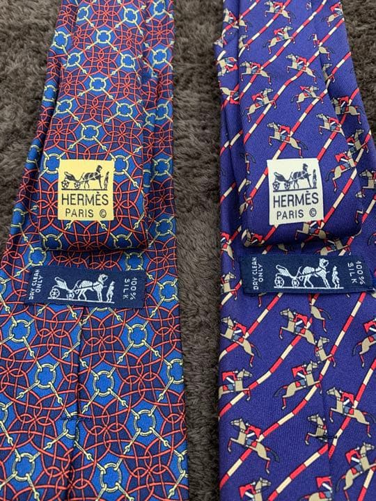 うのにもお得な HERMES エルメス シルク ネクタイ 2本セット ネクタイ