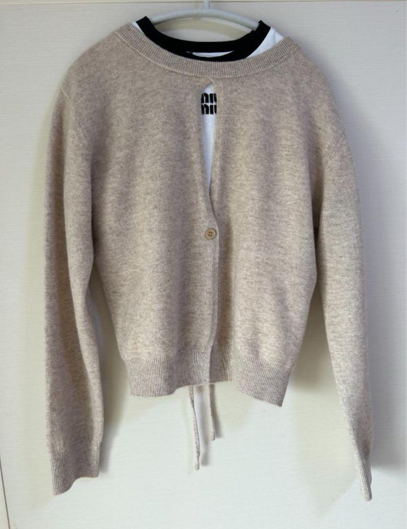 Suzu×CLANE W FACE CENTER SLIT KNIT TOPS