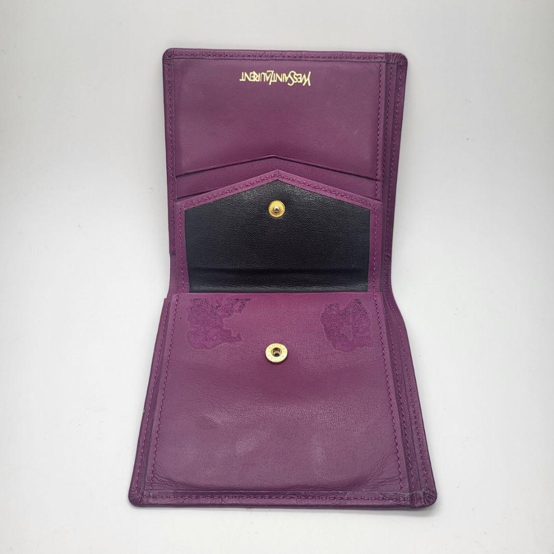 Yves Saint Laurent 財布 二つ折り モノグラム レザー