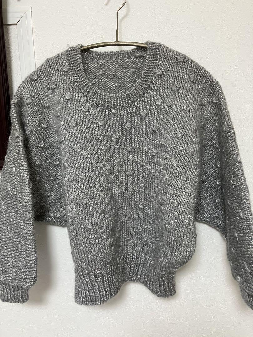 ハンドメイド　ドルマンスリーブセーターbr/Sサイズ