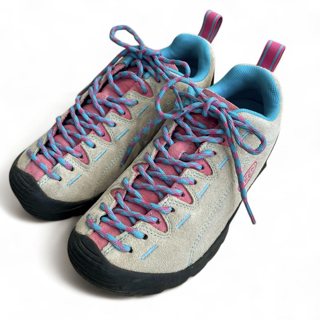 美品 KEEN ジャスパー アウトドアシューズ スニーカー ベージュ 24㎝